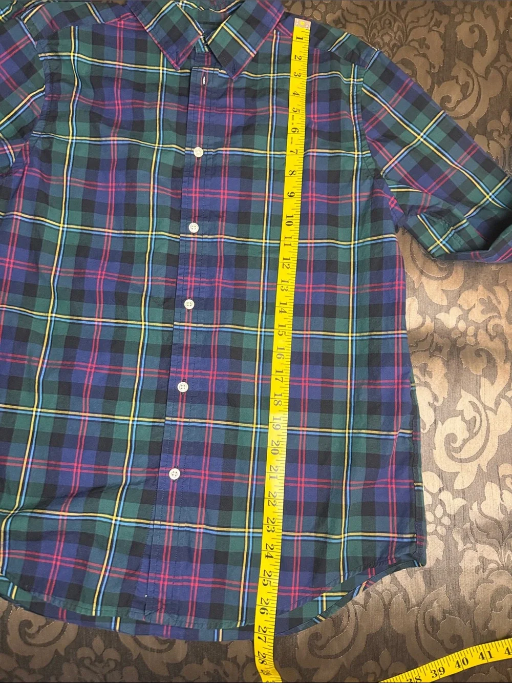 Ralph Lauren Long Sleeve Tartan Plaid Button Down Dress Shirt Boys XL 18-20